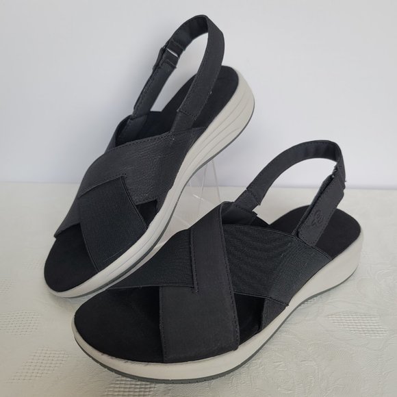 EASY SPIRIT Daimiel3 Textile Sandals- Black color- Women's Size 9M - Picture 2 of 11
